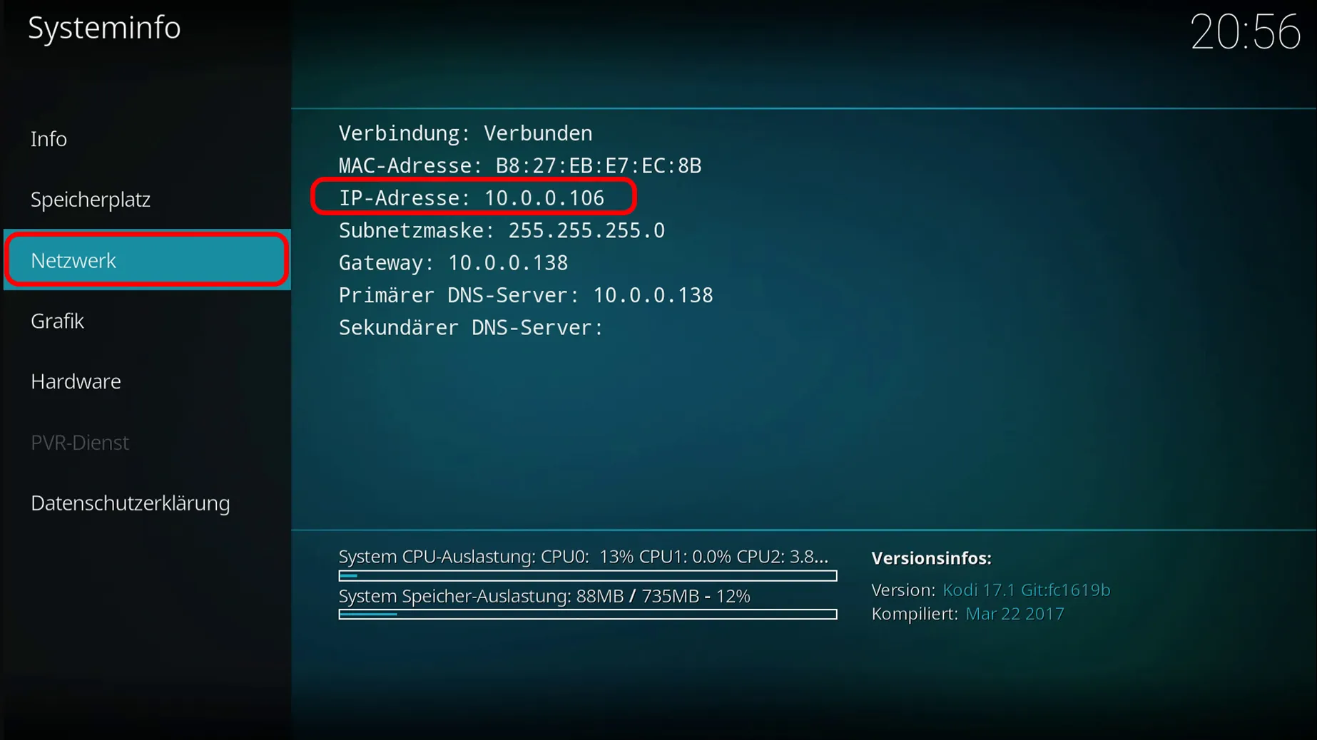 Ambilight Projekt – IP-Adresse