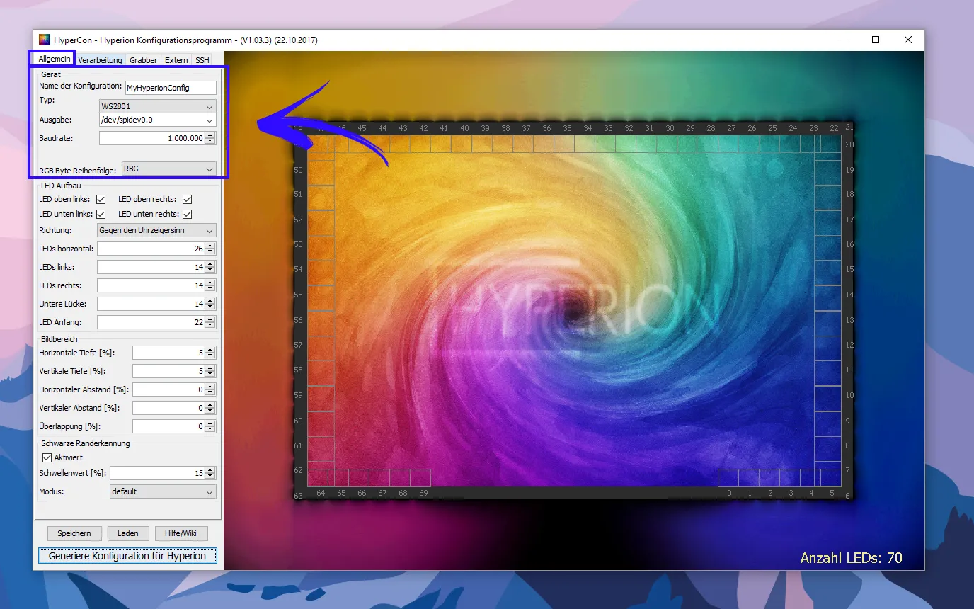 Ambilight Projekt – Register Allgemein