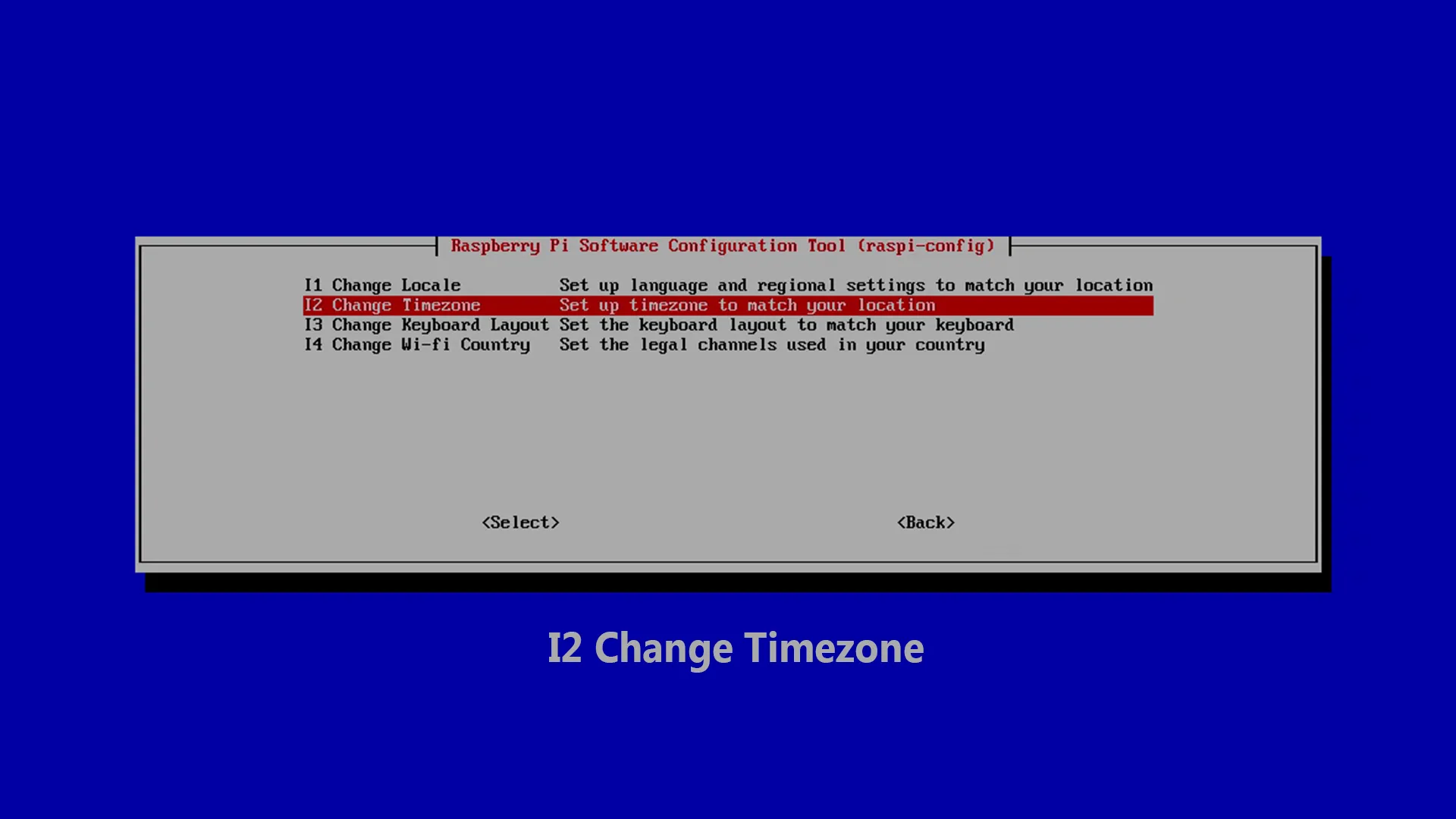 RASPI-CONFIG: Zeitzone ändern (I2)