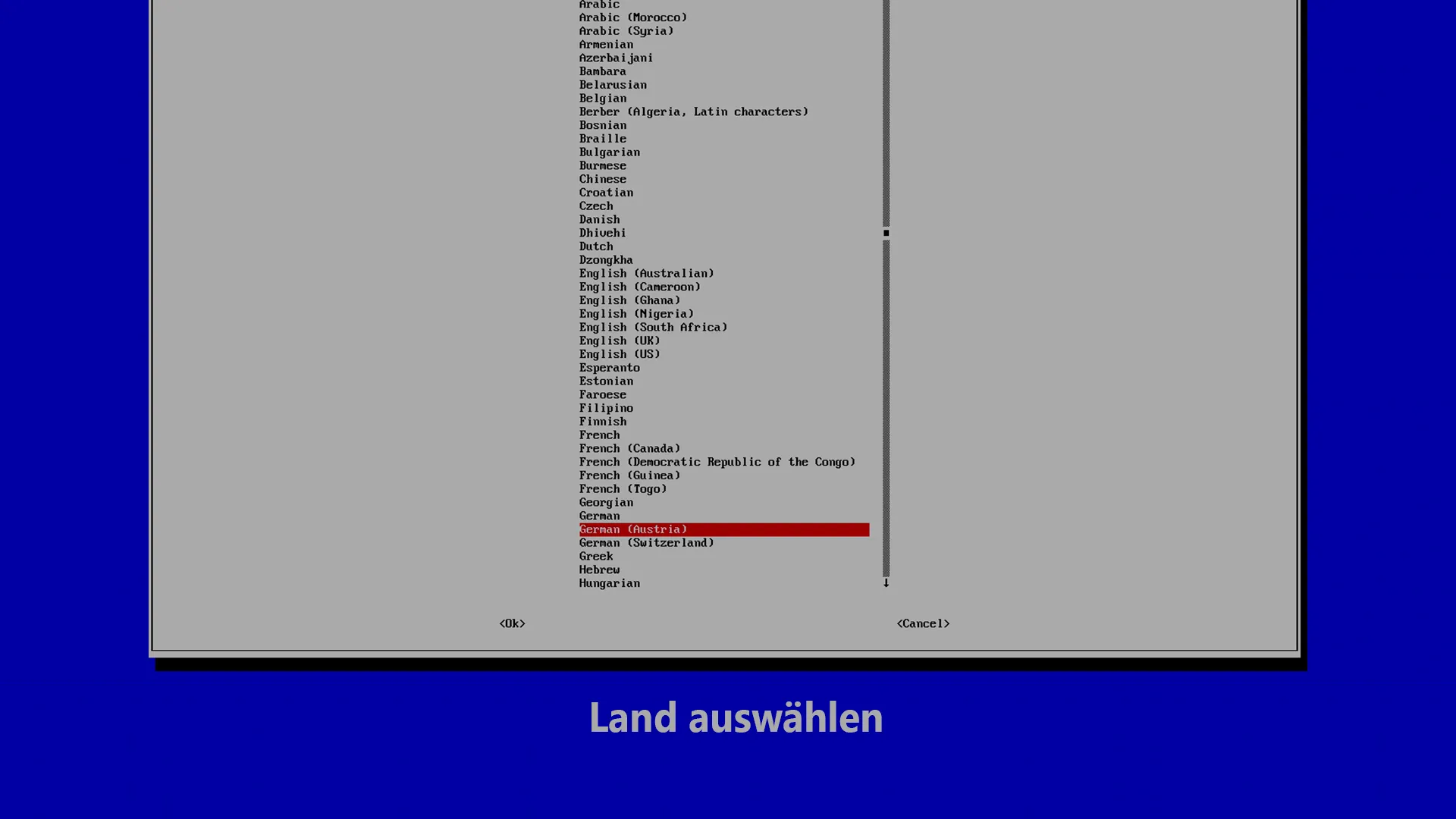 Tastatursprache Deutschland/Österreich auswählen