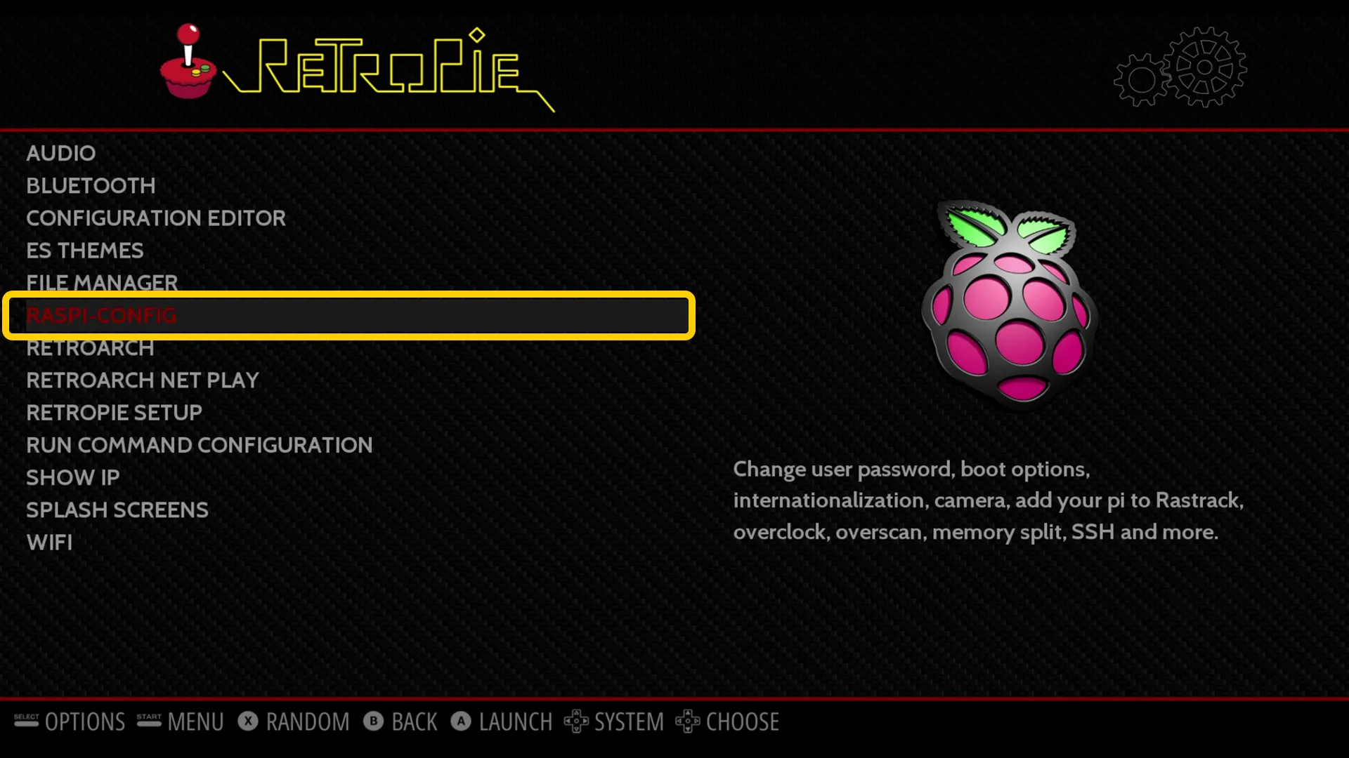 RASPI-CONFIG Konfigurationstool öffnen