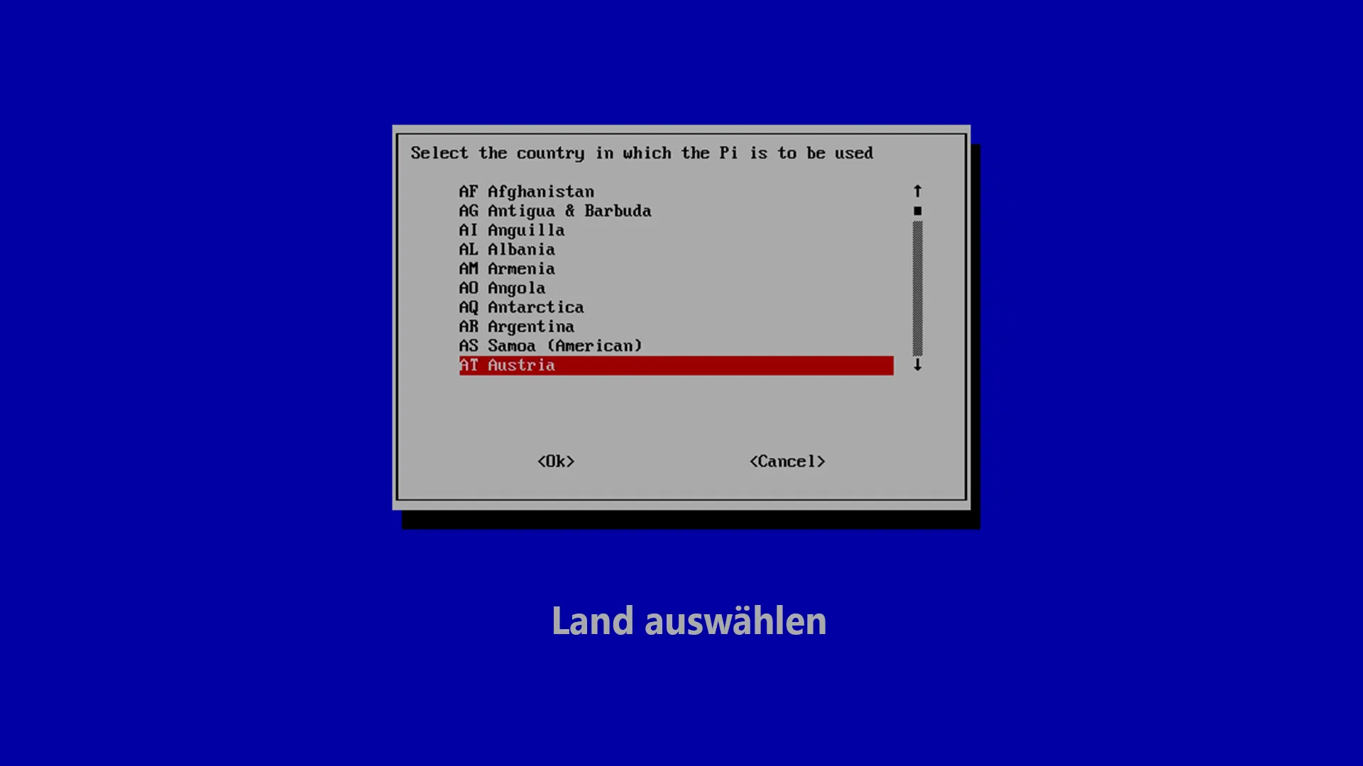 WLAN-Land Austria oder Germany auswählen