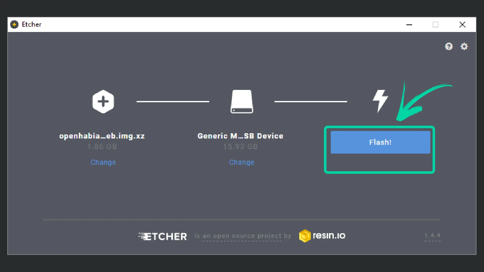 Etcher Flash: Image auf SD-Karte schreiben starten