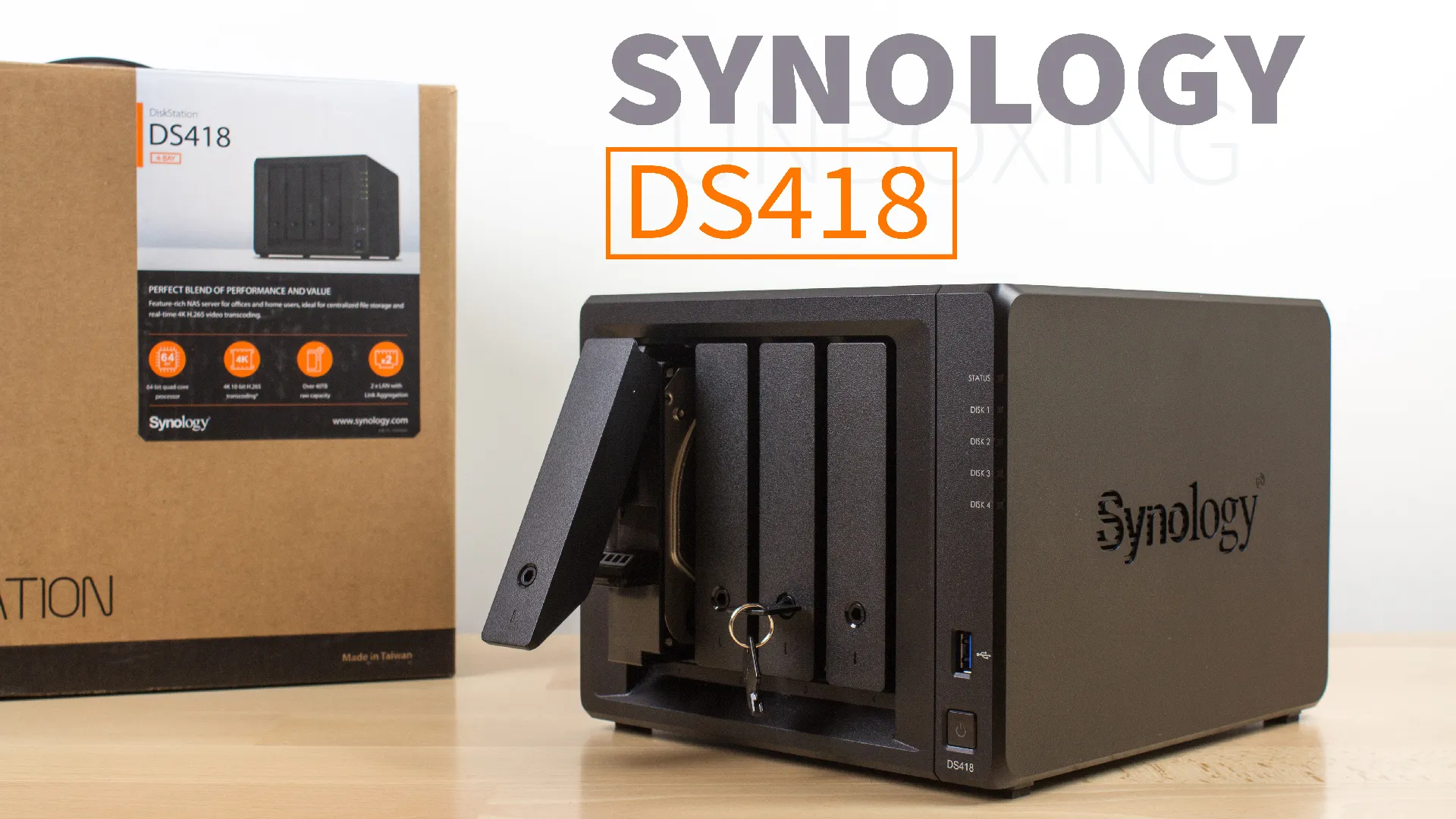 Synology DiskStation DS418 Unboxing