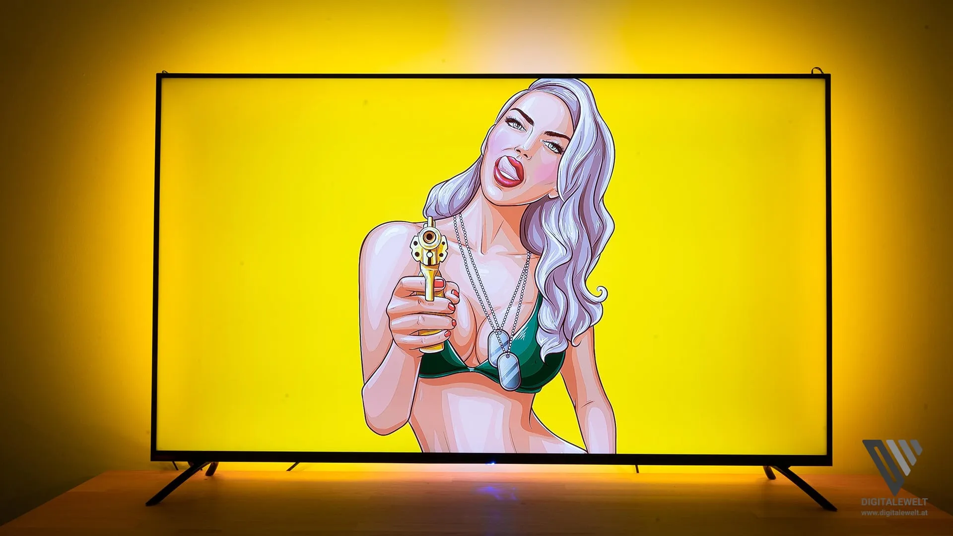 Ambilight Testbild 2 – warme Farbtöne bei Filmszene