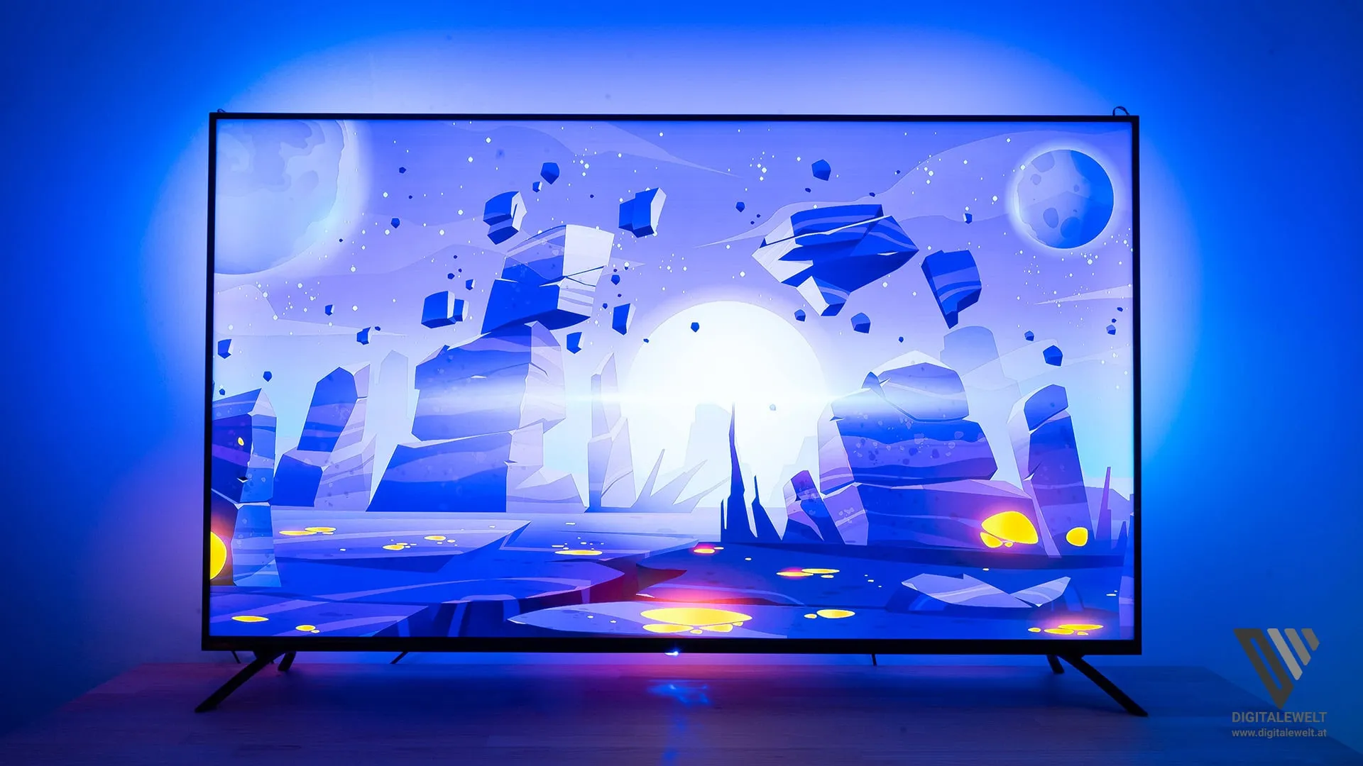 Ambilight Testbild 3 – grüne Farben werden von den LED-Streifen wiedergegeben