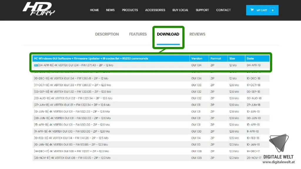 HDFury Vertex – Firmware Updater herunterladen