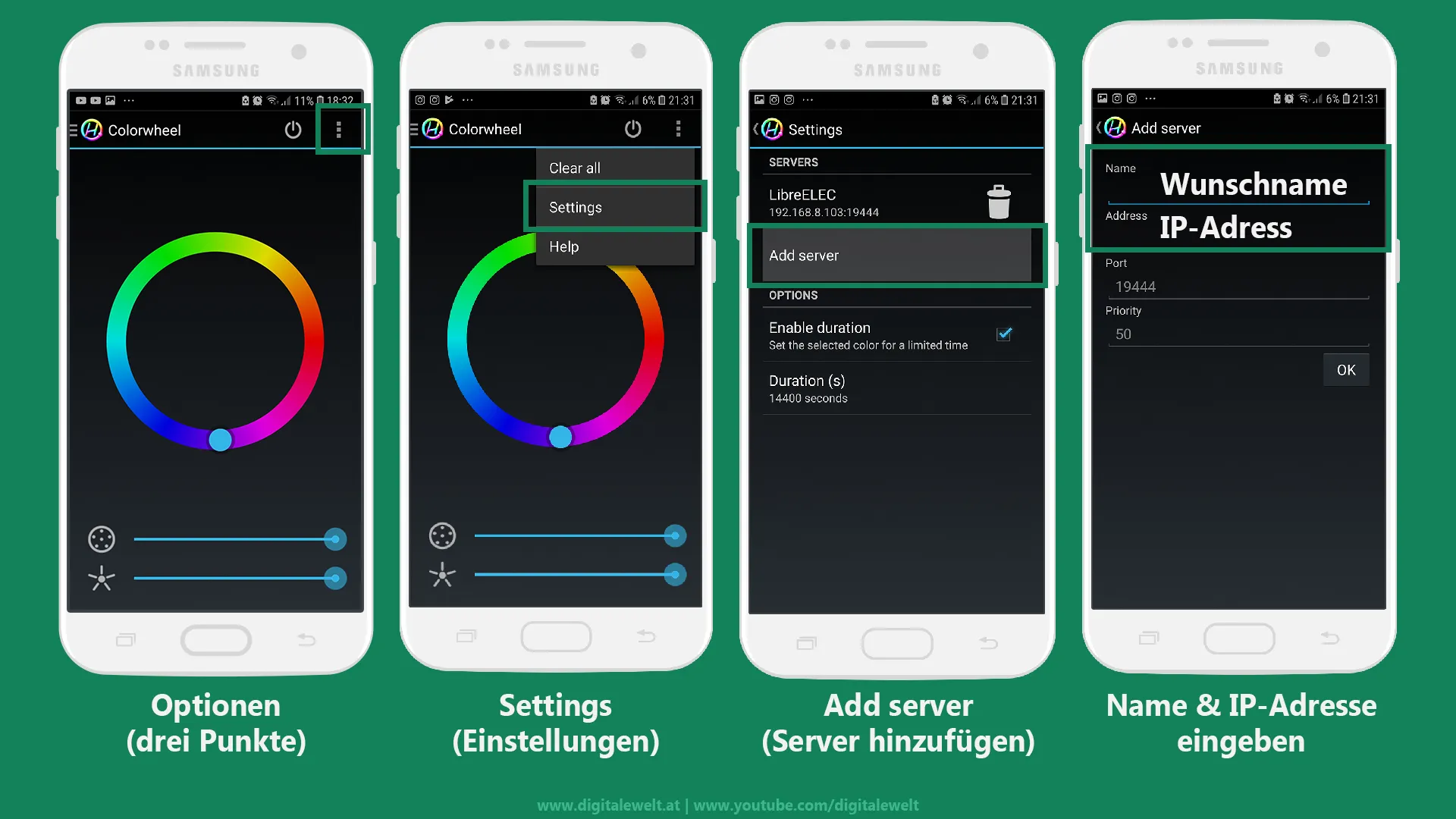 Hyperion App mit Raspberry Pi verbinden