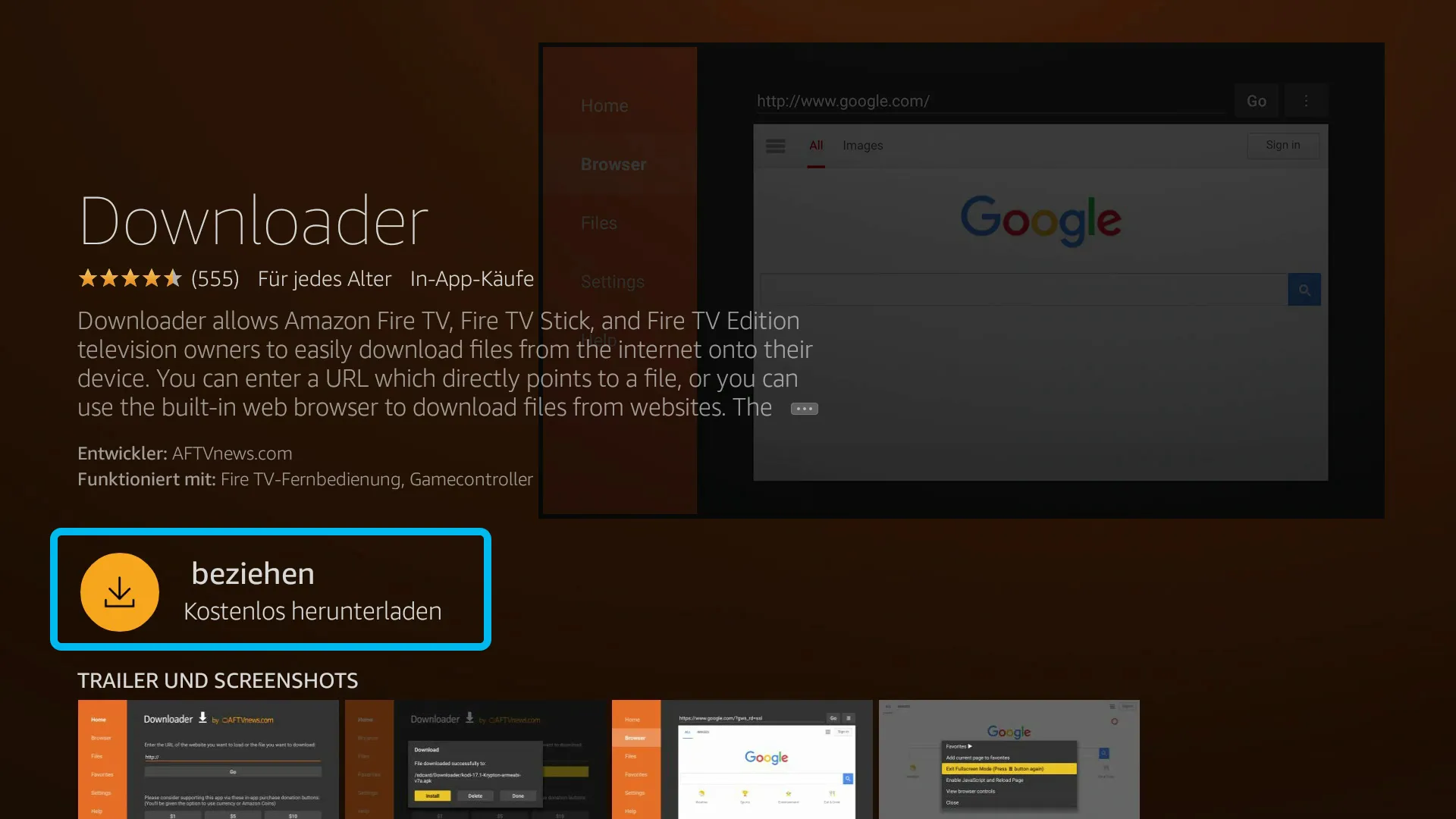 Downloader App herunterladen