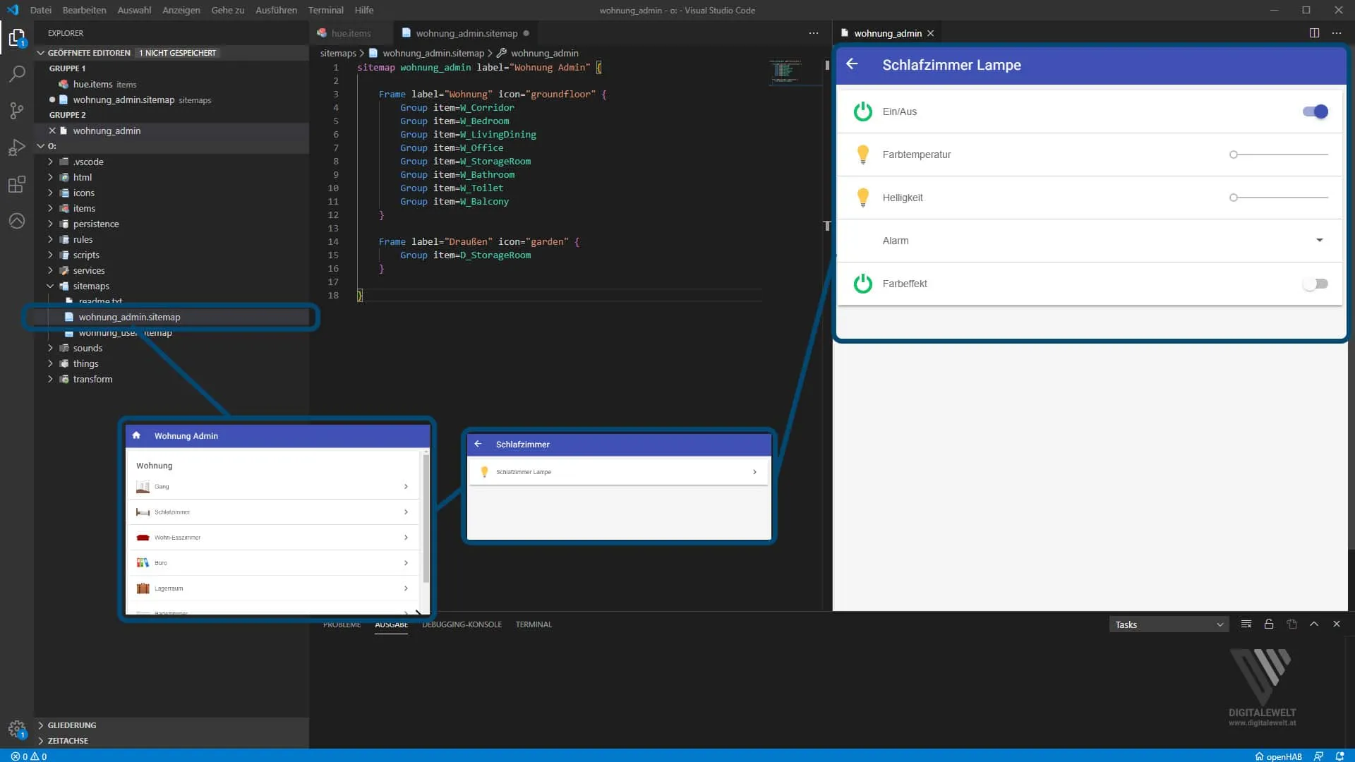 openHAB 2 HUE Binding – Admin Sitemap