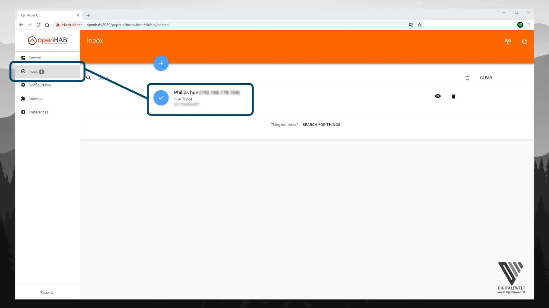 openHAB 2 HUE Binding – Bridge bestätigen