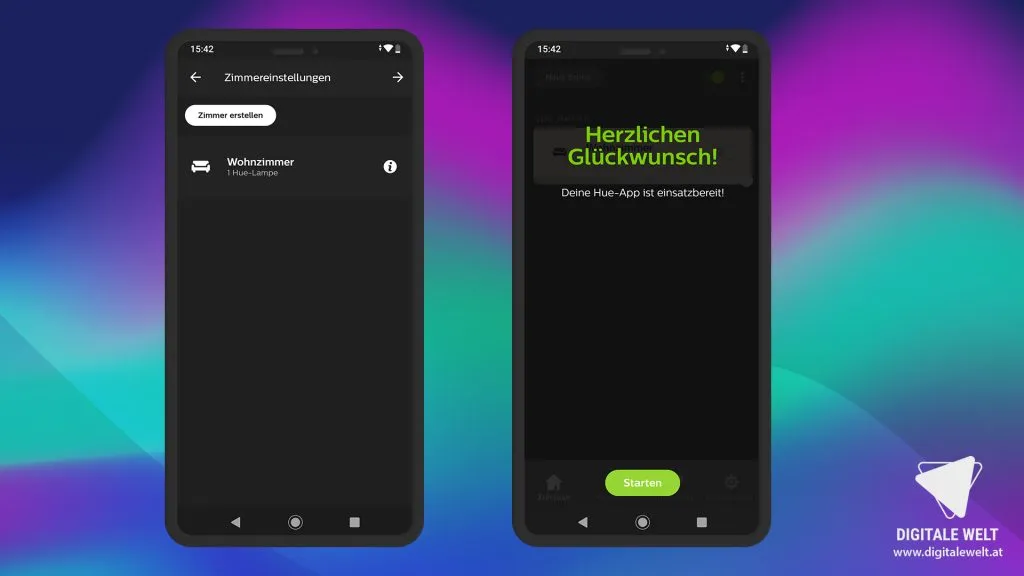 Philips HUE einrichten – Grundeinstellungen fertig