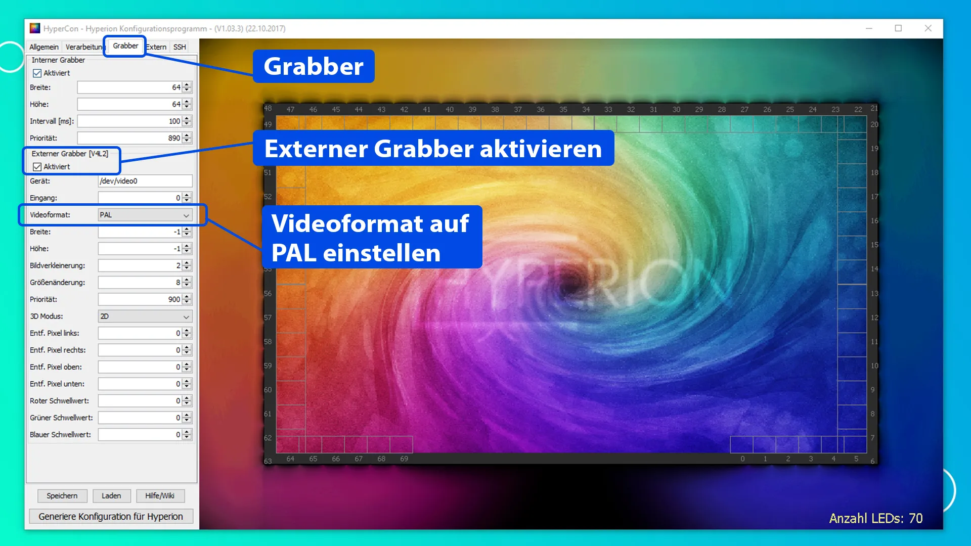 Externen Grabber aktivieren