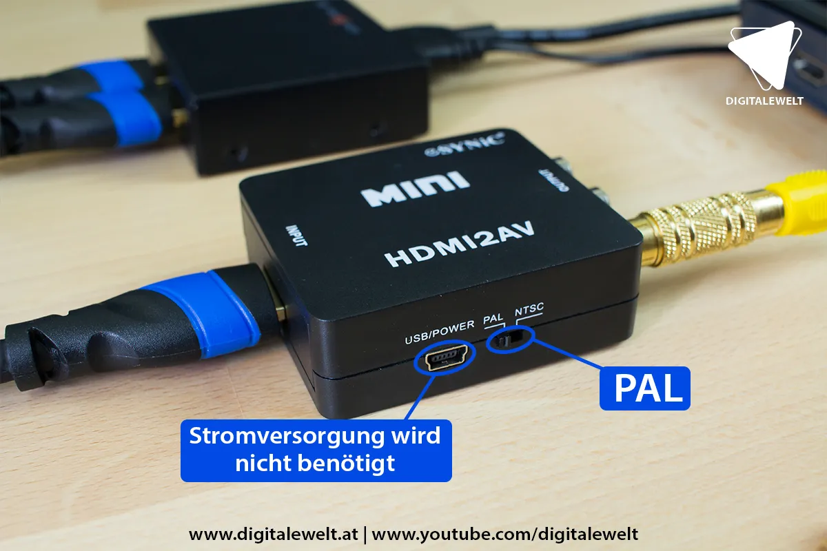 HDMI zu AV Konverter Einstellungen