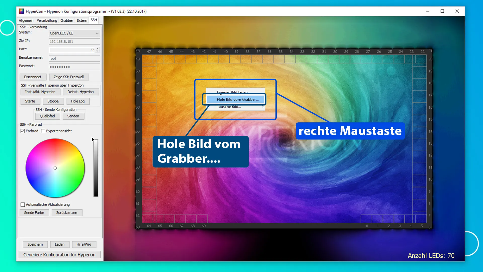 Bild vom Grabber holen