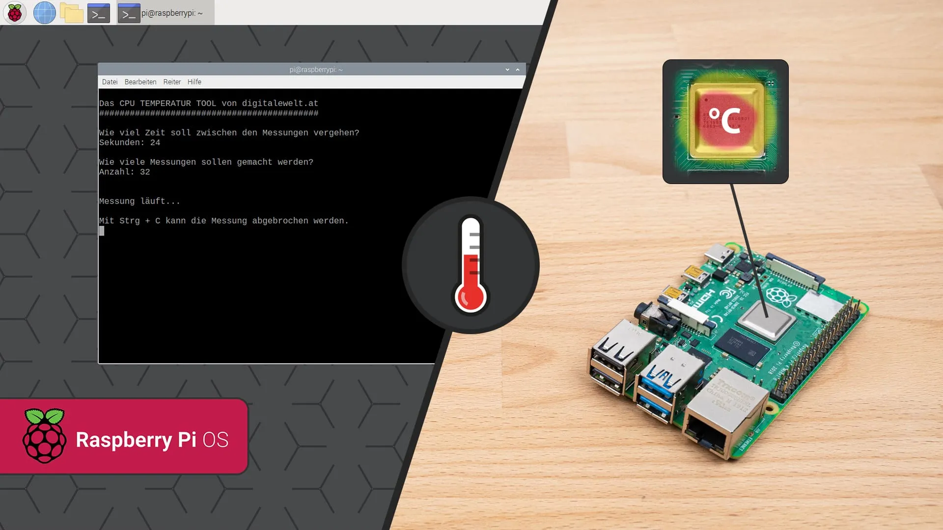 Raspberry Pi CPU-Temperatur auslesen und aufzeichnen