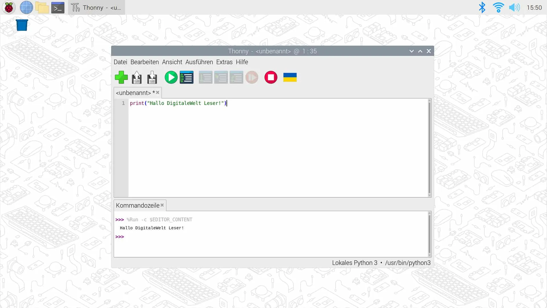 Thonny IDE auf dem Raspberry Pi