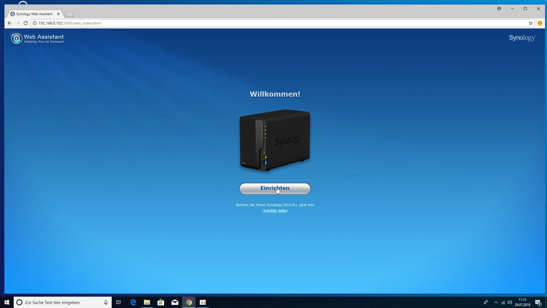Synology DS218+ NAS - DSM einrichten