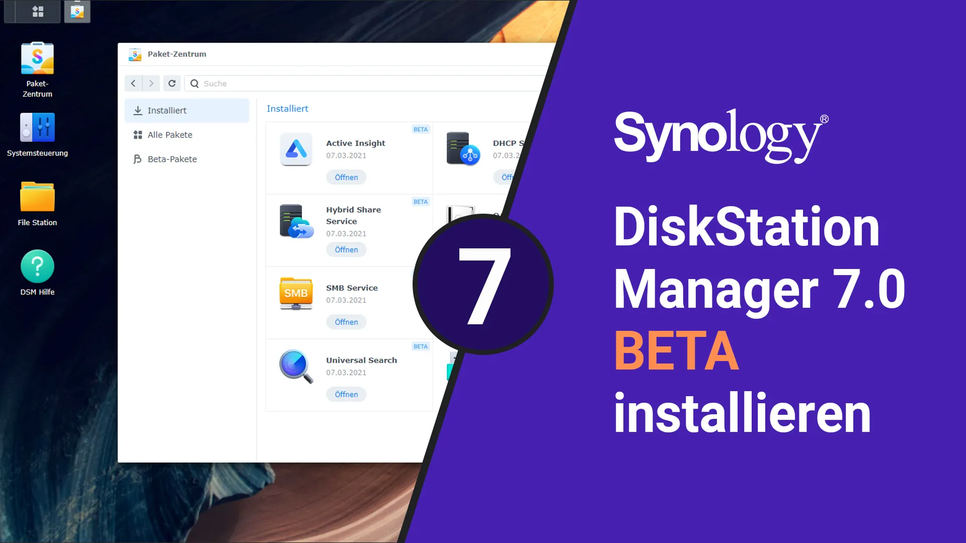 Synology DSM 7 Beta installieren – DiskStation Manager Update