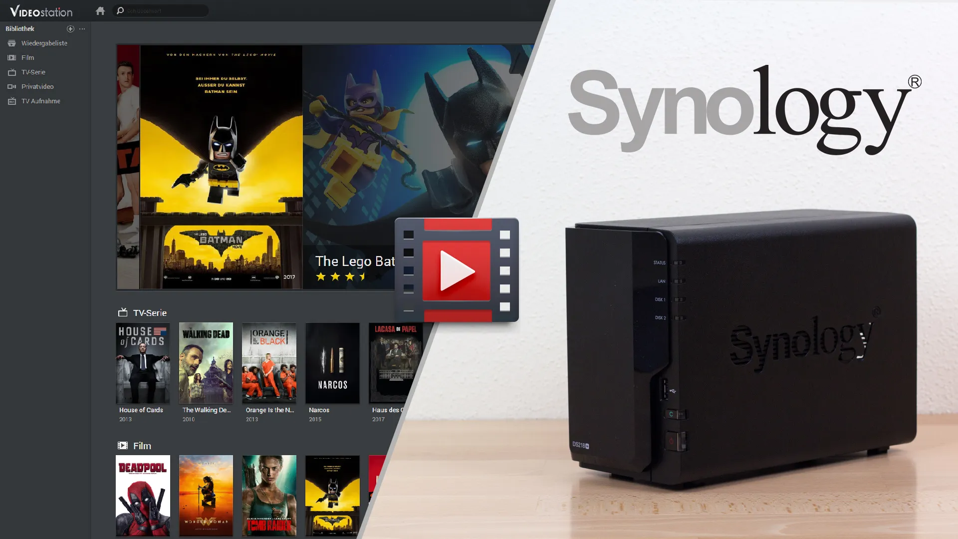 Synology Video Station Oberfläche