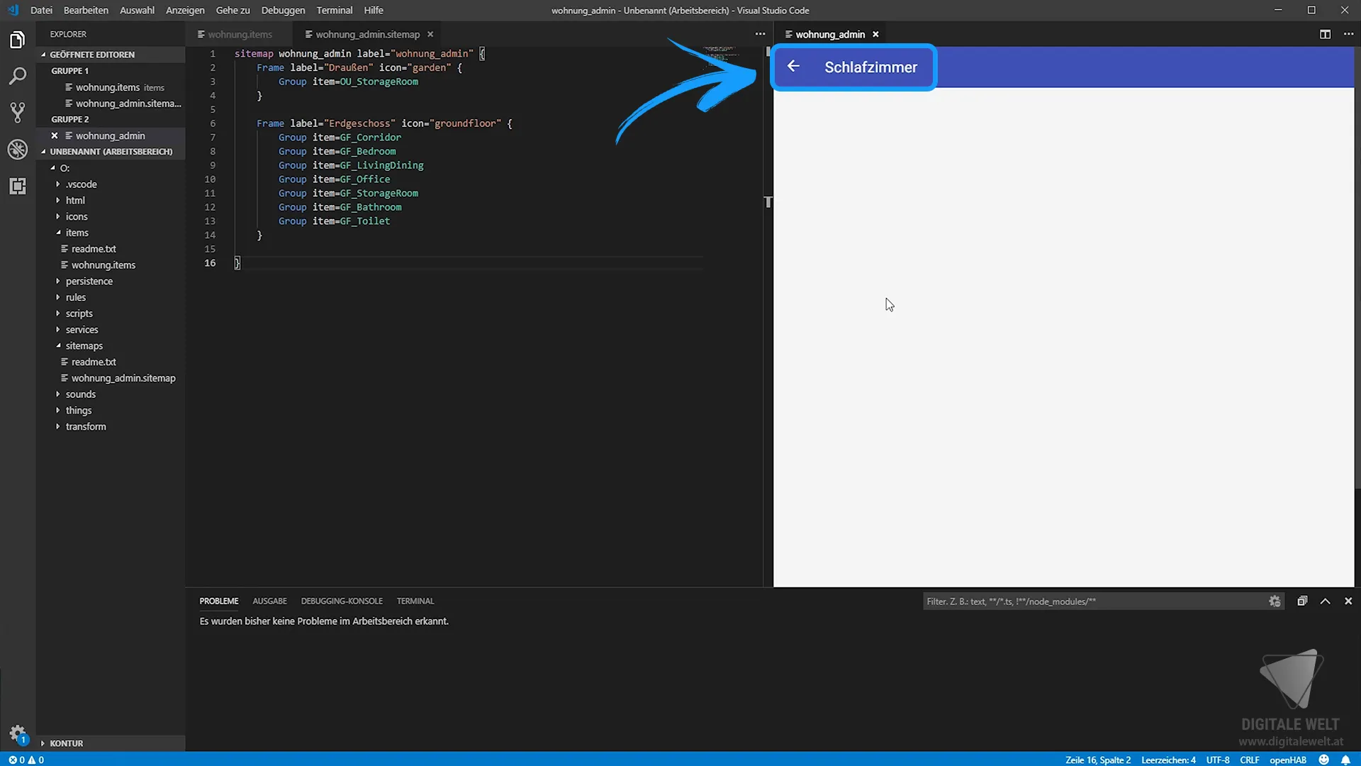 openHAB 2 Home Builder – Basic UI Räume im Detail
