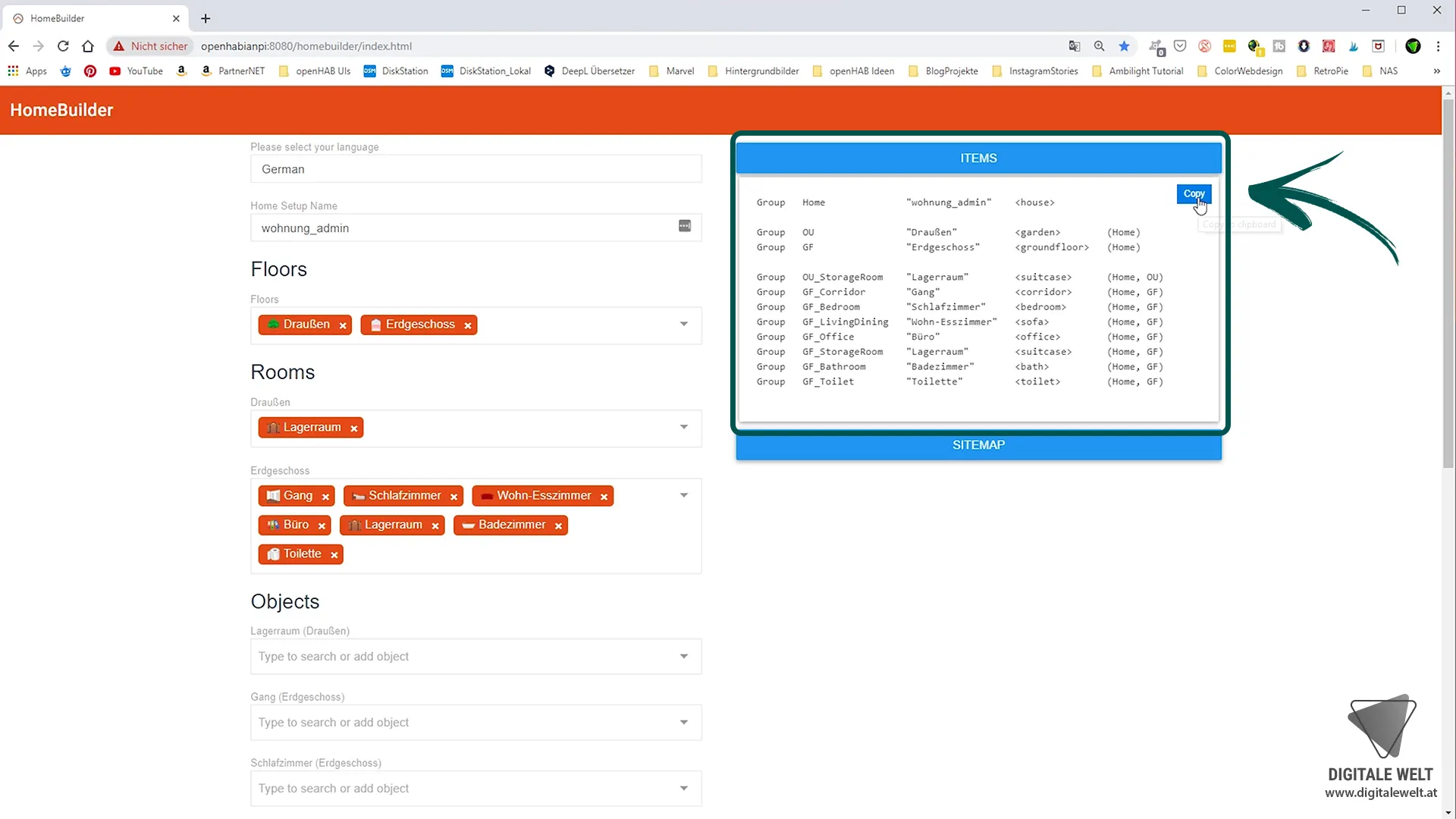 openHAB 2 Home Builder – Copy ITEMS