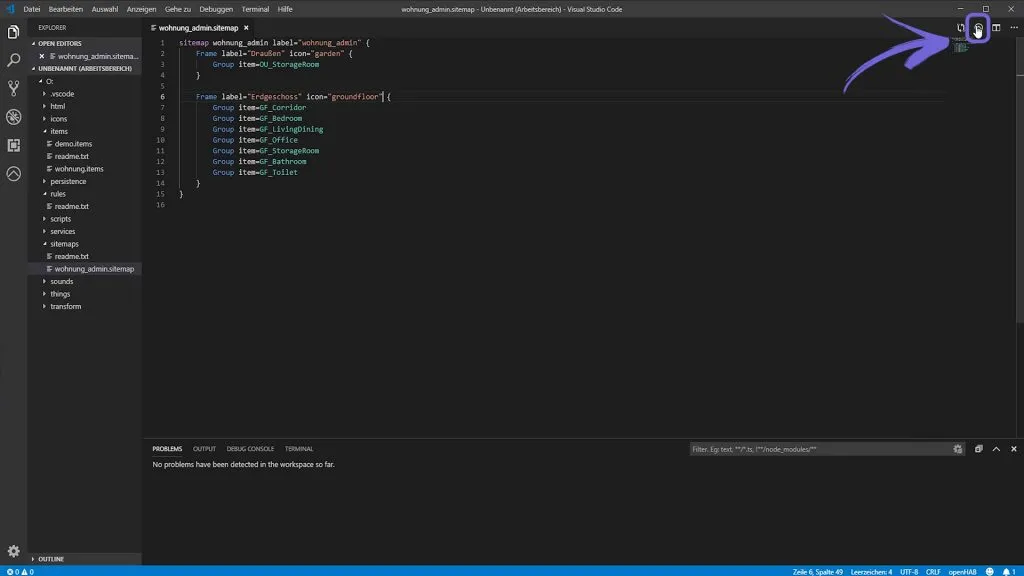 openHAB 2 Visual Studio Code – Basic UI einblenden