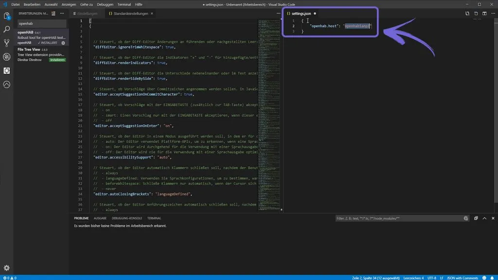 openHAB 2 Visual Studio Code – openhab.host openhabianpi