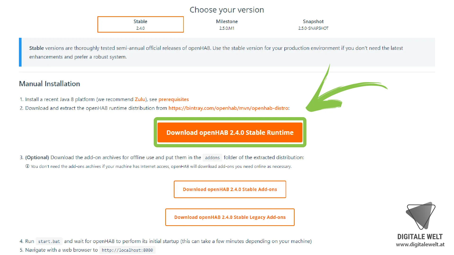 openHAB 2 Windows – ZIP herunterladen