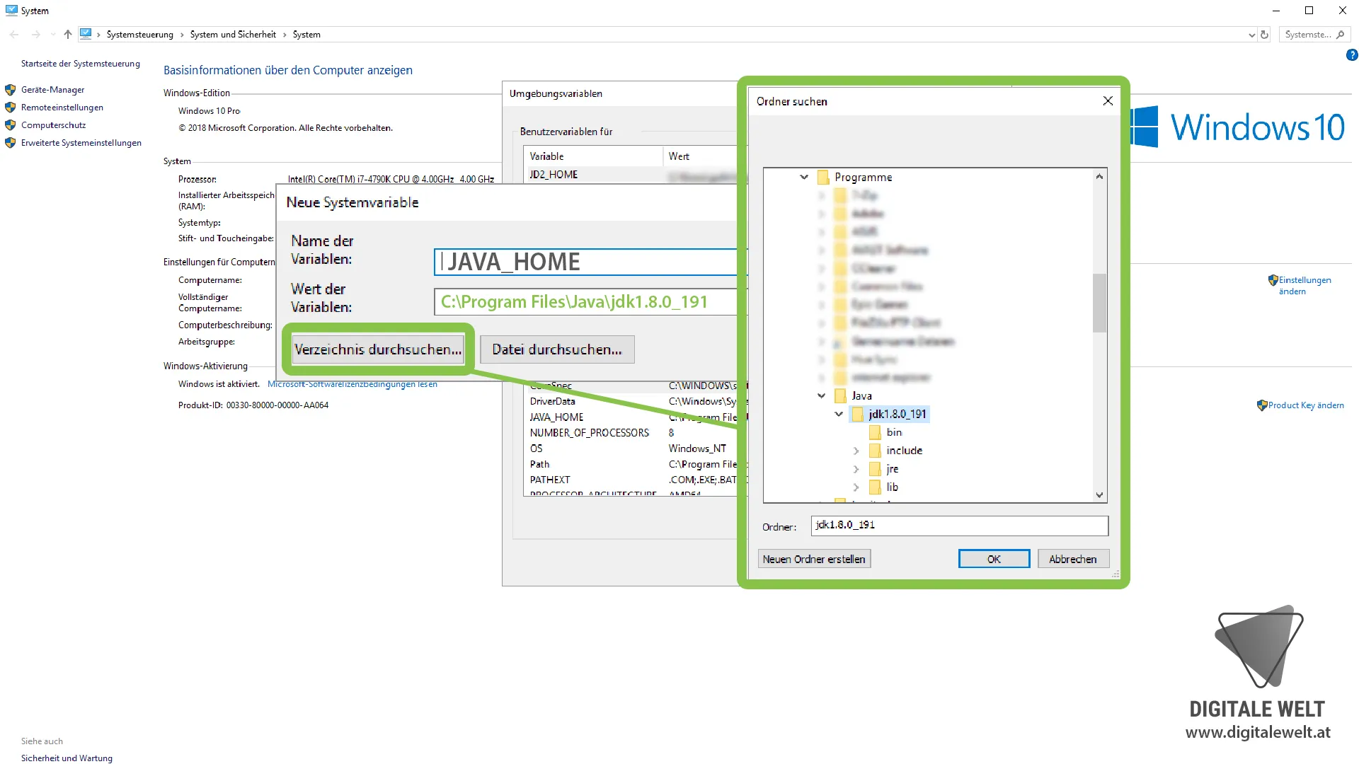 openHAB 2 Windows – Pfad zum JDK-Ordner setzen