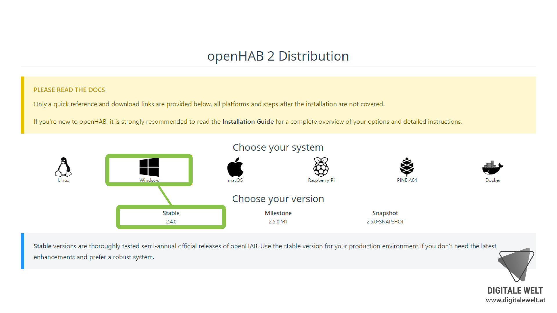 openHAB 2 Windows - openHAB 2 Windows Stable (DigitaleWelt)